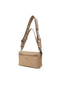 Calvin Klein Torebka Ck Must Convertible Camera Bag K60K612901 Beżowy. Kolor: beżowy. Materiał: skórzane #5