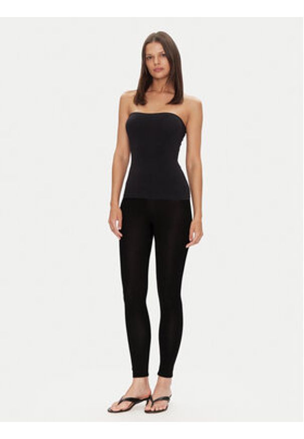 Wolford Top Fatal 50799 Czarny Slim Fit. Kolor: czarny. Materiał: syntetyk