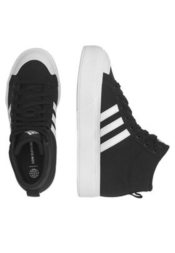 Adidas - adidas Sneakersy Bravada 2.0 Mid Platform IE2317 Czarny. Kolor: czarny. Materiał: materiał. Obcas: na platformie