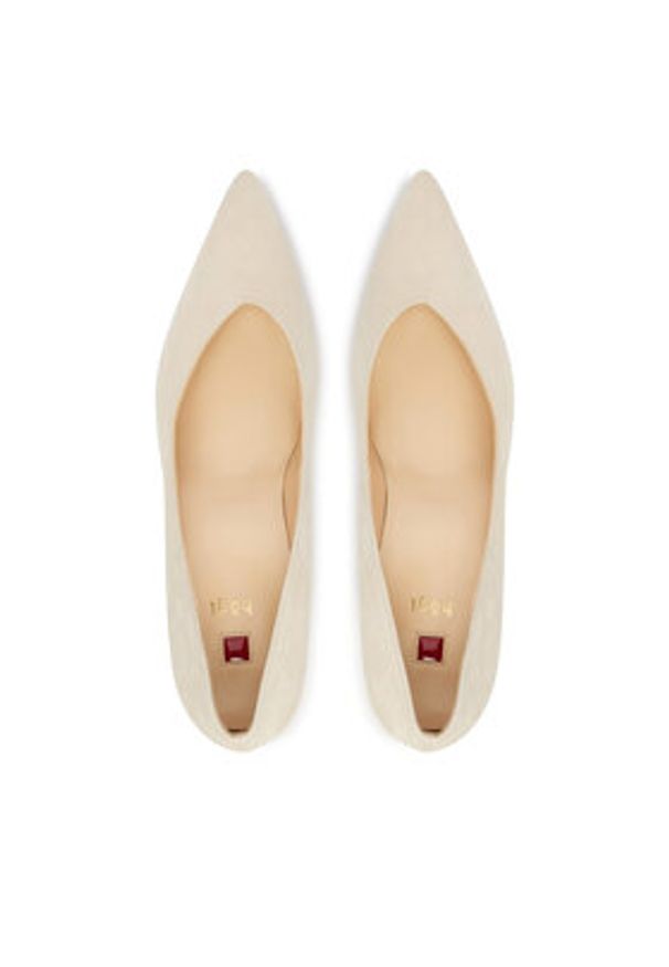 HÖGL Szpilki 0-186702-17000 Écru. Materiał: skóra, welur. Obcas: na szpilce