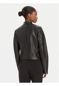 Hugo - HUGO Kurtka skórzana Lasari 50541262 Czarny Regular Fit. Kolor: czarny. Materiał: skóra #2