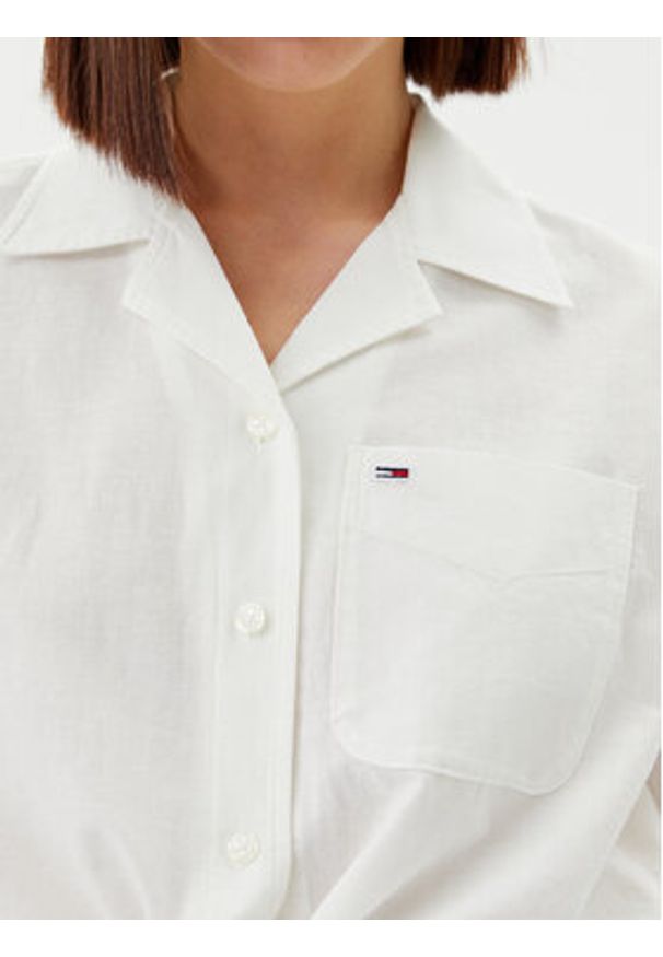 Tommy Jeans Koszula DW0DW20286 Écru Regular Fit. Materiał: bawełna