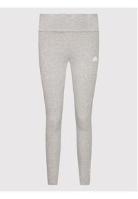 Adidas - adidas Legginsy Loungewear Essentials Logo GL0638 Szary Slim Fit. Kolor: szary. Materiał: bawełna #3
