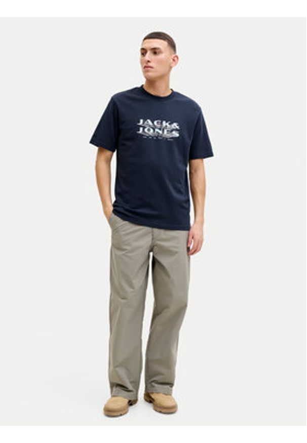 Jack & Jones T-Shirt Fusion 12289880 Niebieski Regular Fit. Kolor: niebieski. Materiał: bawełna