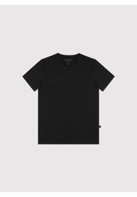 Pako Lorente - PAKO LORENTE – Czarny gładki T-shirt Basic. Kolor: czarny, biały. Materiał: bawełna, elastan. Długość rękawa: krótki rękaw. Długość: krótkie. Wzór: gładki. Styl: klasyczny #9