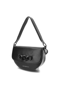 Czarna Elegancka Torebka Damska Hispanitas. Kolor: czarny. Materiał: skórzane. Styl: elegancki #6
