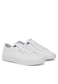 TOMMY HILFIGER - Tommy Hilfiger Sneakersy Th Hi Vulc Core Low Lth Ii Ess FM0FM05511 Biały. Kolor: biały. Materiał: skóra #6