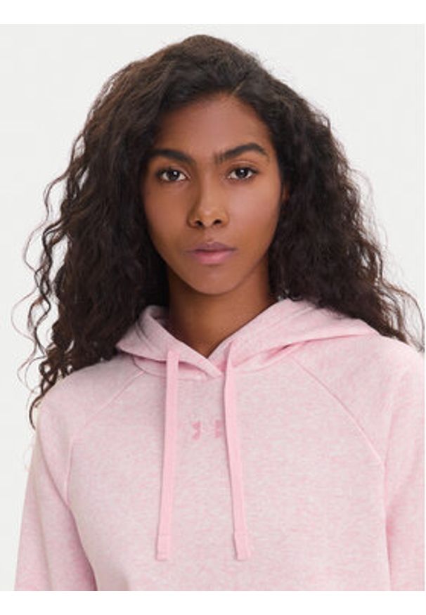 Under Armour Bluza Ua Rival 1379500 Różowy Loose Fit. Kolor: różowy. Materiał: bawełna