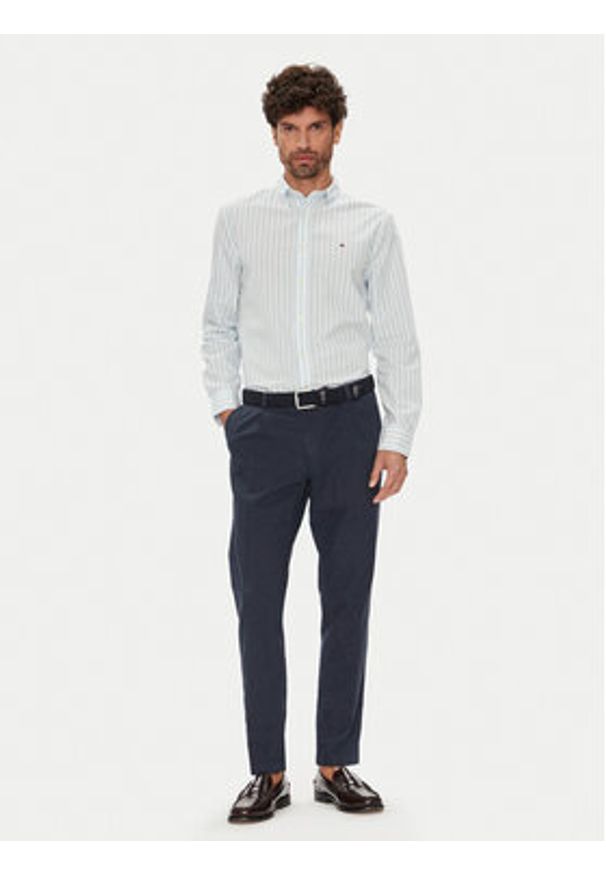 TOMMY HILFIGER - Tommy Hilfiger Koszula MW0MW39159 Błękitny Regular Fit. Kolor: niebieski. Materiał: bawełna