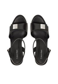 Calvin Klein Sandały Heel Sandal 85 W/Ck Hw - Lth HW0HW02485 Czarny. Kolor: czarny. Materiał: skóra #4