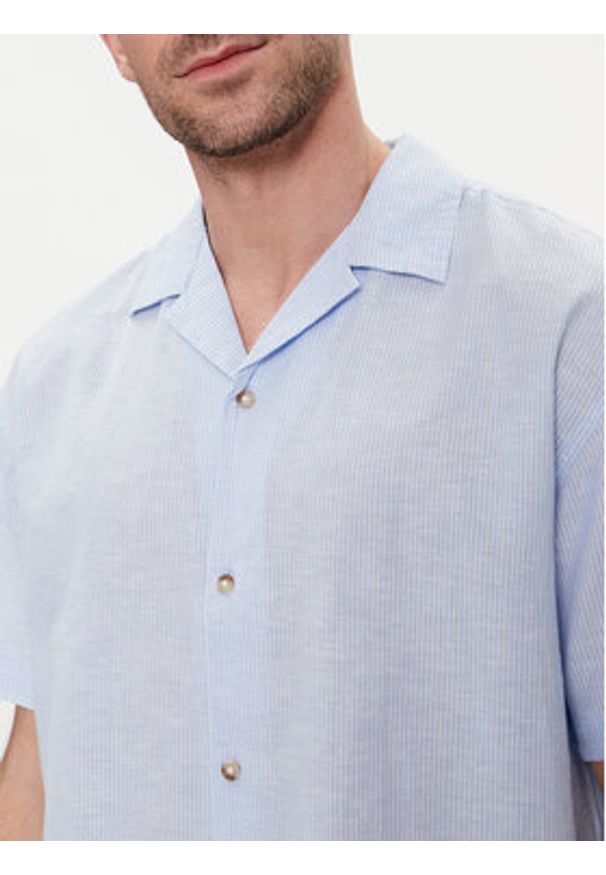 Jack & Jones Koszula Summer 12248382 Niebieski Relaxed Fit. Kolor: niebieski. Materiał: bawełna