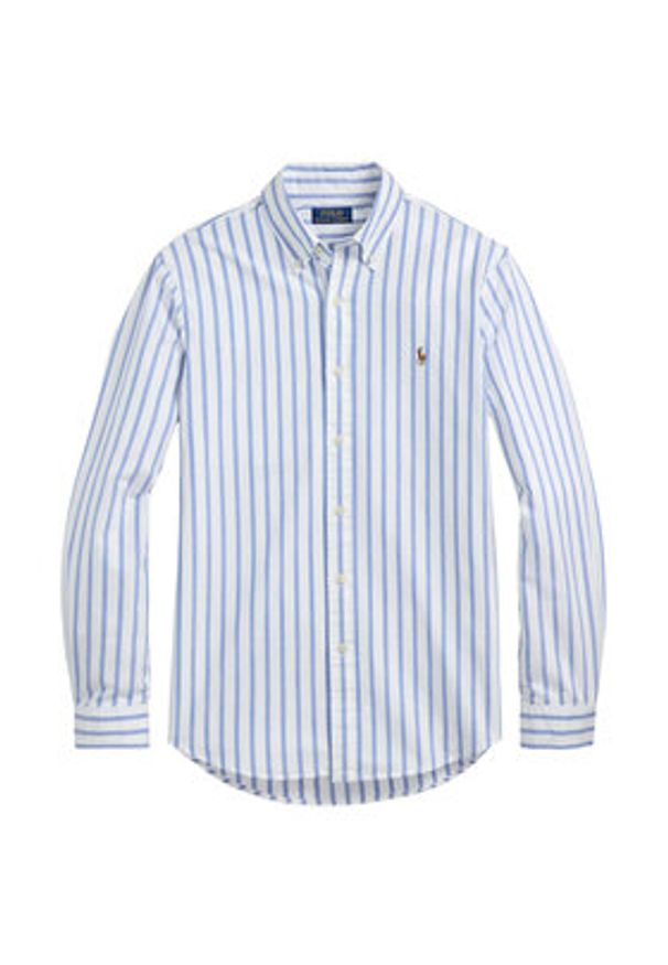 Polo Ralph Lauren Koszula 710906622001 Niebieski Custom Fit. Typ kołnierza: polo. Kolor: niebieski. Materiał: bawełna