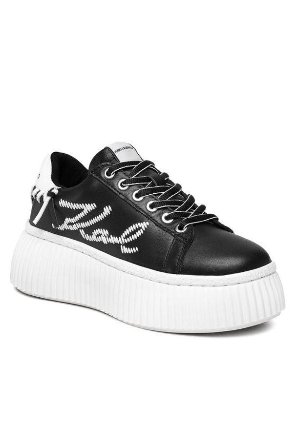 Karl Lagerfeld - KARL LAGERFELD Sneakersy KL42372 Czarny. Kolor: czarny. Materiał: skóra