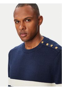 TOMMY HILFIGER - Tommy Hilfiger Sweter Breton MW0MW43502 Granatowy Regular Fit. Kolor: niebieski. Materiał: bawełna #5