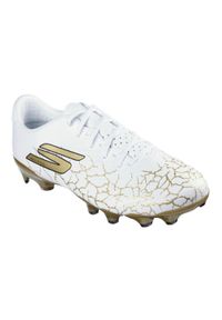 skechers - Buty piłkarskie męskie SKECHERS Skx_ 1.5 Academy FG. Kolor: biały. Sport: piłka nożna