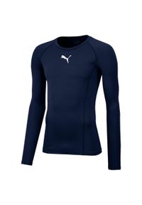 Koszulka męska Puma LIGA Baselayer LS. Kolor: niebieski, fioletowy, wielokolorowy. Sport: piłka nożna