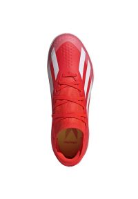Adidas - Buty piłkarskie adidas X Crazyfast League Tf Jr IF0679 czerwone. Zapięcie: sznurówki. Kolor: czerwony. Materiał: syntetyk, guma. Sport: piłka nożna