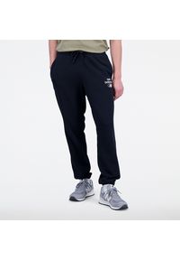 Spodnie męskie New Balance MP31515BK – czarne. Kolor: czarny. Materiał: dresówka, bawełna, poliester
