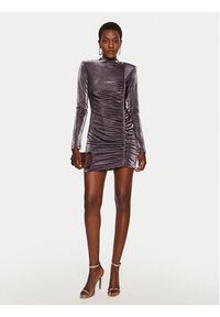 SIMONA CORSELLINI - Simona Corsellini Sukienka koktajlowa A24CEAB049 Fioletowy Slim Fit. Kolor: fioletowy. Materiał: syntetyk. Styl: wizytowy #2