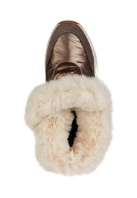 Geox śniegowce D FALENA B ABX A kolor brązowy D26HXA 0FU22 C0013. Nosek buta: okrągły. Zapięcie: rzepy. Kolor: brązowy. Materiał: guma. Szerokość cholewki: normalna #4