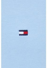 TOMMY HILFIGER - Tommy Hilfiger bluza męska kolor niebieski z kapturem gładka. Typ kołnierza: kaptur. Kolor: niebieski. Materiał: bawełna, materiał. Długość rękawa: długi rękaw. Długość: długie. Wzór: gładki #5