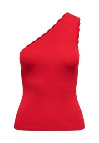 JDY Top Nanna 15351420 Czerwony Slim Fit. Kolor: czerwony. Materiał: wiskoza