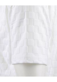 Męska Koszulka Polo z Dekoltem Bez Guzików - Brave Soul - Kość Słoniowa. Okazja: na co dzień. Typ kołnierza: polo. Kolor: biały. Materiał: elastan, poliester. Styl: casual #3