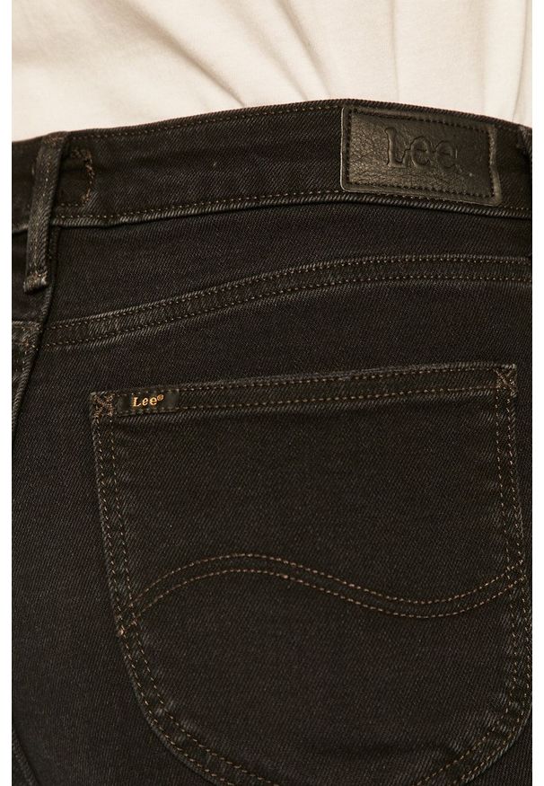 Lee - Szorty jeansowe. Okazja: na co dzień. Kolor: czarny. Materiał: jeans. Styl: casual