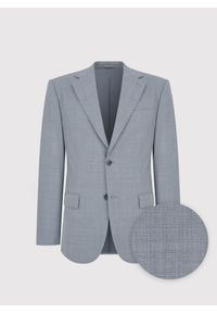 Pako Lorente - PAKO LORENTE - Gładka szara marynarka garniturowa. Okazja: na spotkanie biznesowe. Kolor: szary. Materiał: poliester, wełna. Wzór: gładki. Sezon: jesień. Styl: biznesowy #5