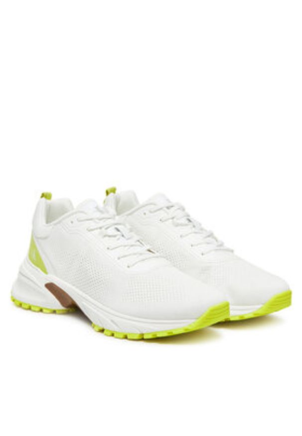 Calvin Klein Jeans Sneakersy Hike Runner Tech Knit YM0YM01284 Biały. Kolor: biały. Materiał: materiał