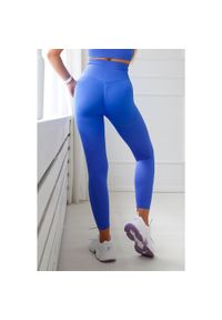 2SkIN - Legginsy bezszwowe push-up Squat. Kolor: niebieski. Materiał: nylon