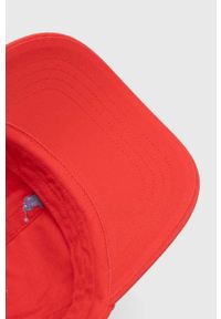 Polo Ralph Lauren czapka z daszkiem bawełniana kolor czerwony z aplikacją. Kolor: czerwony. Materiał: bawełna. Wzór: aplikacja #2