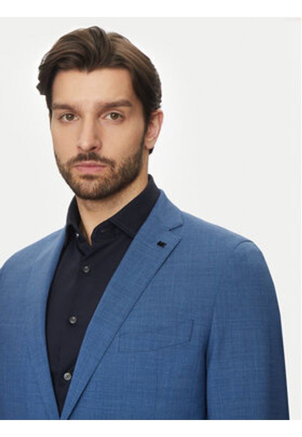 Michael Kors Marynarka MK0SB01025 Błękitny Slim Fit. Kolor: niebieski. Materiał: syntetyk