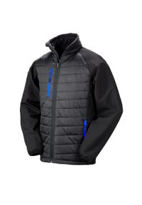 RESULT - Bezrękawnik Unisex Dla Dorosłych Softshell Compass. Kolor: wielokolorowy, niebieski, czarny. Materiał: softshell. Długość rękawa: bez rękawów