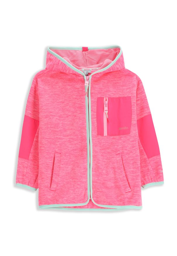 Polar turystyczny dziewczęcy bluza rozpinana Lemon Explore ZL5. Kolor: różowy. Materiał: poliester. Sport: turystyka piesza