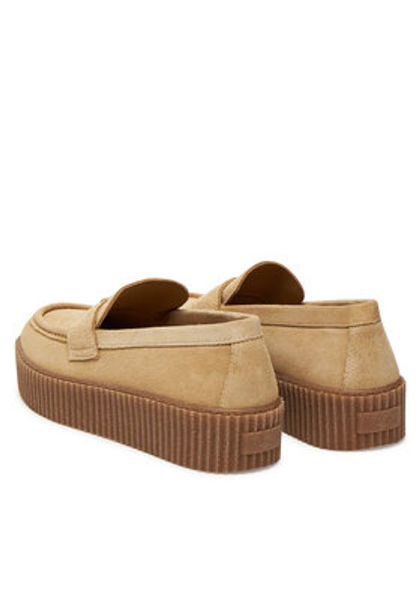Weekend Max Mara Półbuty Kapokloafer 2525526054600 Beżowy. Kolor: beżowy. Materiał: zamsz, skóra