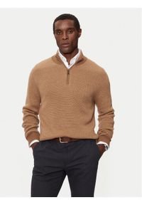 Polo Ralph Lauren Sweter 710948865002 Beżowy Regular Fit. Typ kołnierza: polo. Kolor: beżowy. Materiał: wełna #1