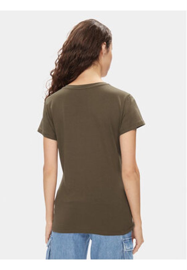 Liu Jo T-Shirt MA4337 JS923 Khaki Regular Fit. Kolor: brązowy. Materiał: bawełna