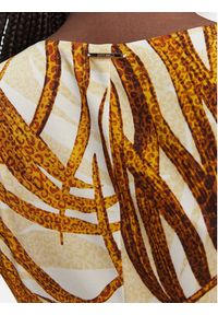 Just Cavalli Sukienka koktajlowa 80PAO9A7 JS560 Beżowy Slim Fit. Kolor: beżowy. Materiał: wiskoza. Styl: wizytowy #3