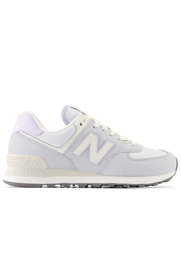 Buty New Balance WL574AG2 - fioletowe. Zapięcie: sznurówki. Kolor: fioletowy. Materiał: skóra, zamsz, syntetyk, guma, materiał. Szerokość cholewki: normalna. Model: New Balance 574