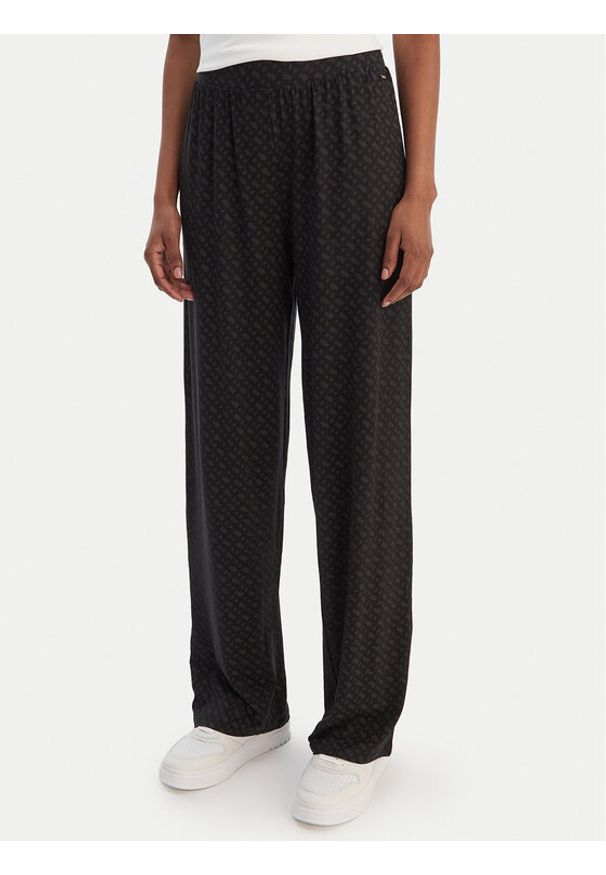 BOSS Spodnie piżamowe B Logo 50550711 Czarny Relaxed Fit. Kolor: czarny. Materiał: lyocell