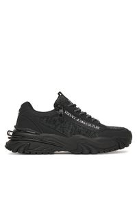Versace Jeans Couture Sneakersy 79YA3SI5 ZSC89 Czarny. Kolor: czarny. Materiał: skóra