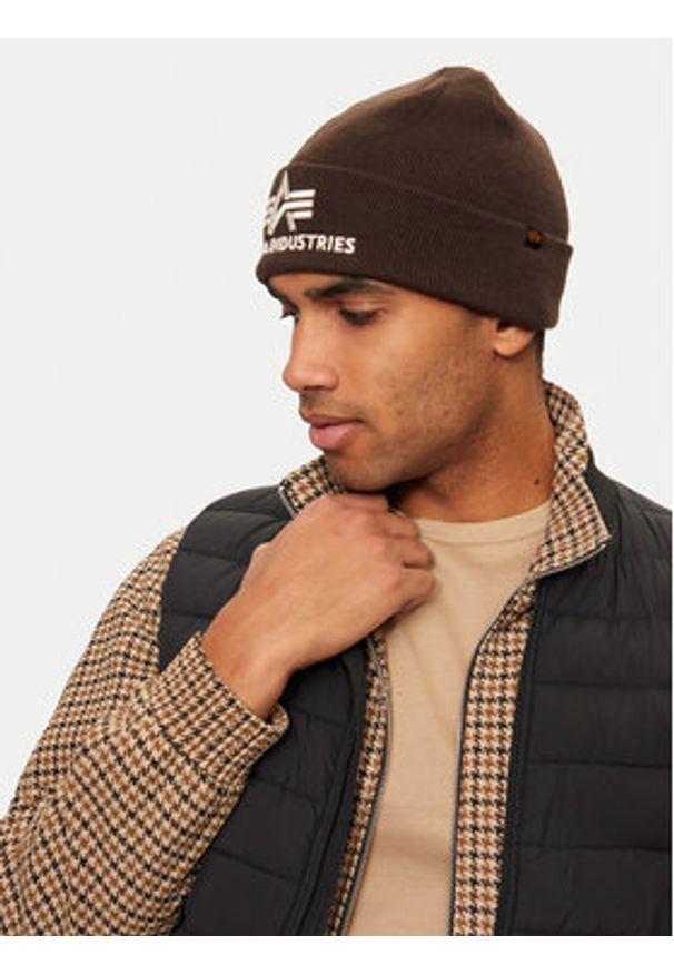 Alpha Industries Czapka 168910 Brązowy. Kolor: brązowy. Materiał: materiał, akryl