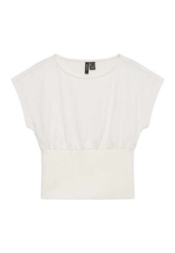 Vero Moda Bluzka Smilla 10355466 Beżowy jasny Regular Fit. Kolor: beżowy. Materiał: syntetyk