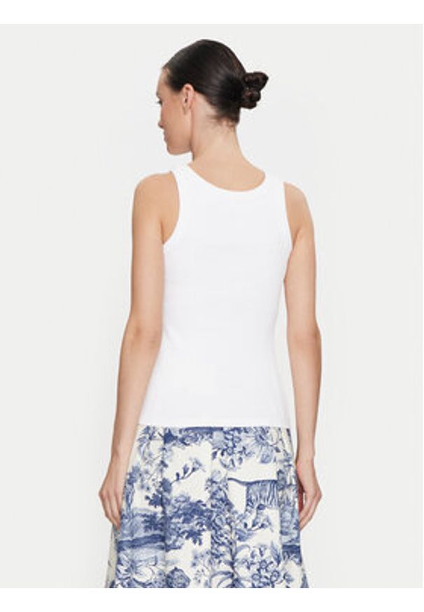 ViCOLO Top RB0244 Biały Regular Fit. Kolor: biały. Materiał: bawełna