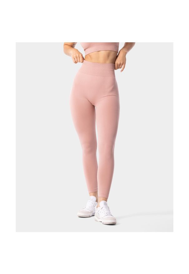 Legginsy bezszwowe damskie Simply Seamless Carpatree. Kolor: różowy. Sport: fitness