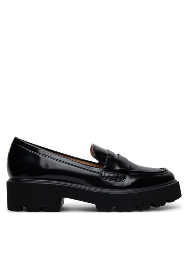 DeeZee Loafersy 3976-1 Czarny. Kolor: czarny. Materiał: materiał, skóra