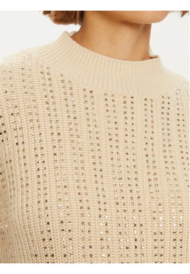 LOLA CASADEMUNT Sweter LF2411010 Écru Regular Fit. Materiał: bawełna