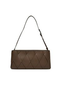Calvin Klein Torebka Ck Woven Elongated Shoulder Bag K60K612992 Brązowy. Kolor: brązowy. Materiał: skórzane #4