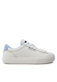 Tommy Jeans Sneakersy Tjw Cupsole Sneaker Ess EN0EN02508 Biały. Kolor: biały, niebieski. Materiał: skóra